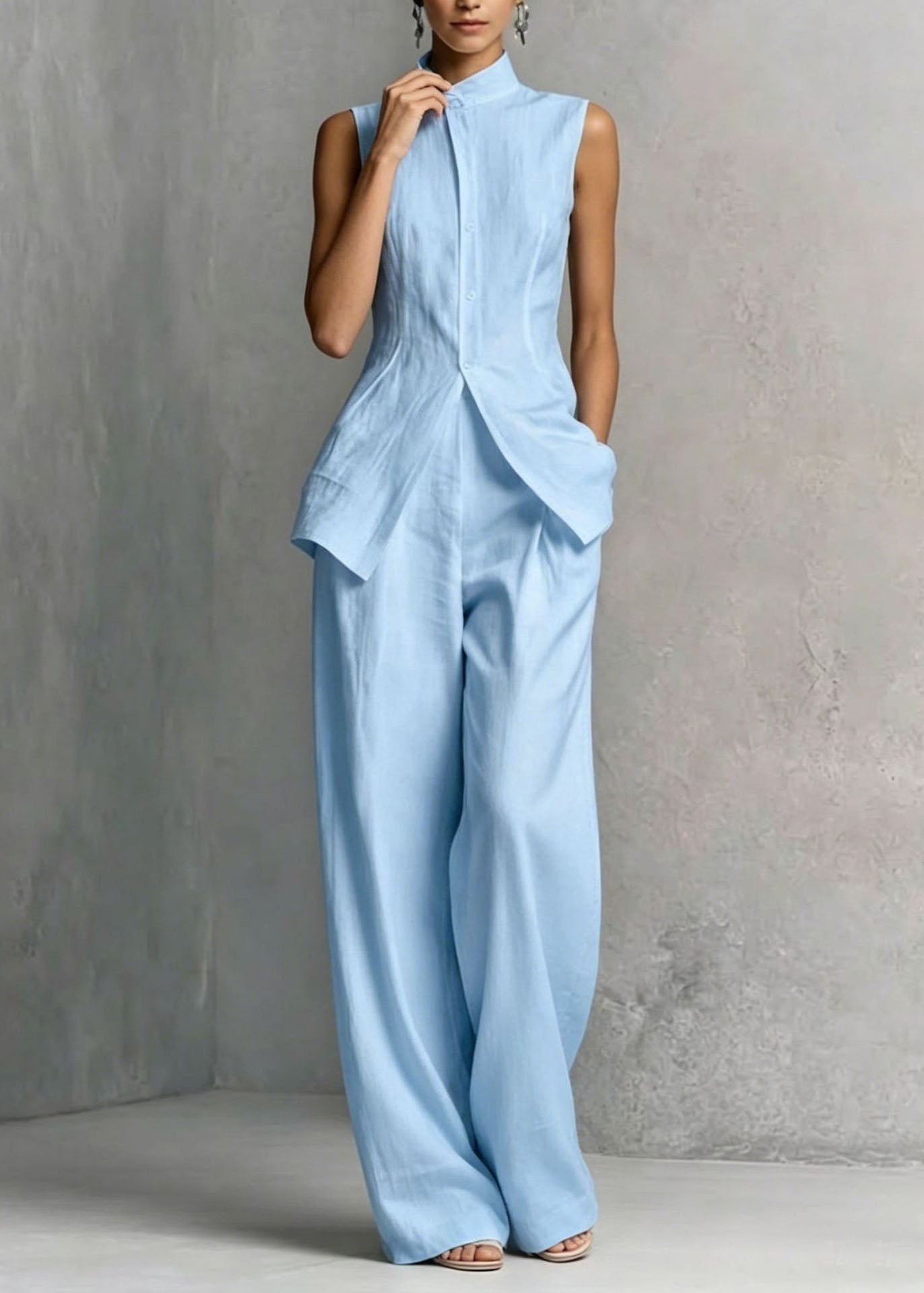 Robe Longue Femme Style Drapé Moderne 3