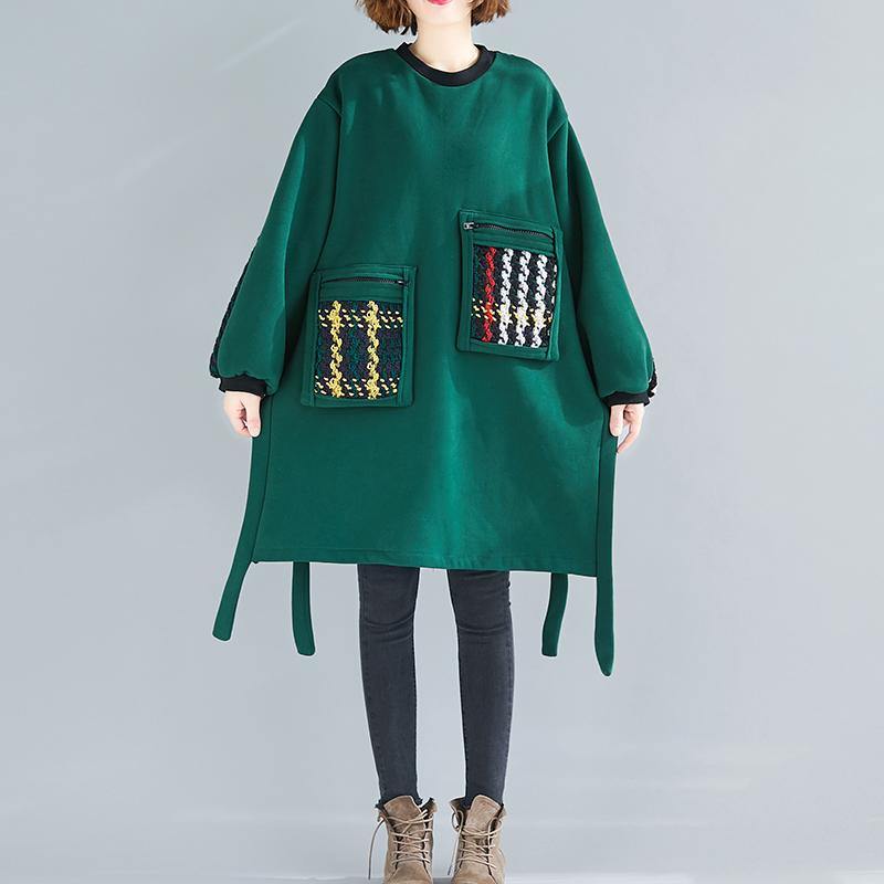 Robe Longue Femme Surdimensionnée Patchwork Moderne 5