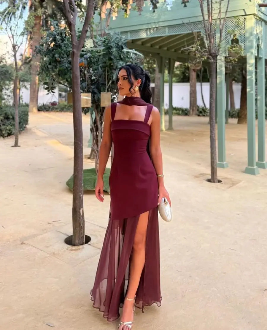 Robe Longue Femme Vintage Sans Bretelles Maxi 4