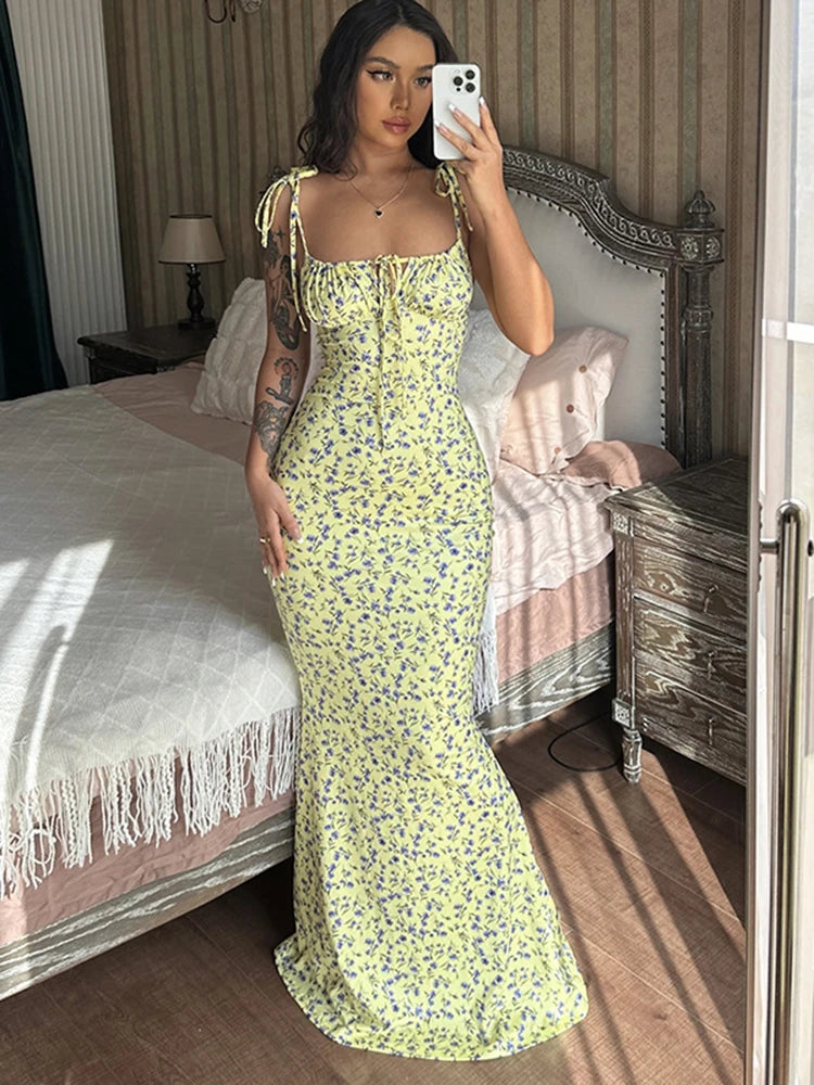 Robe Longue Femme à Fleurs Décontractée 6