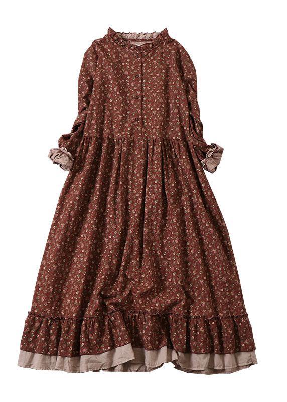 Robe Longue Femme à Manches Longues en Patchwork Chic pour Automne 4