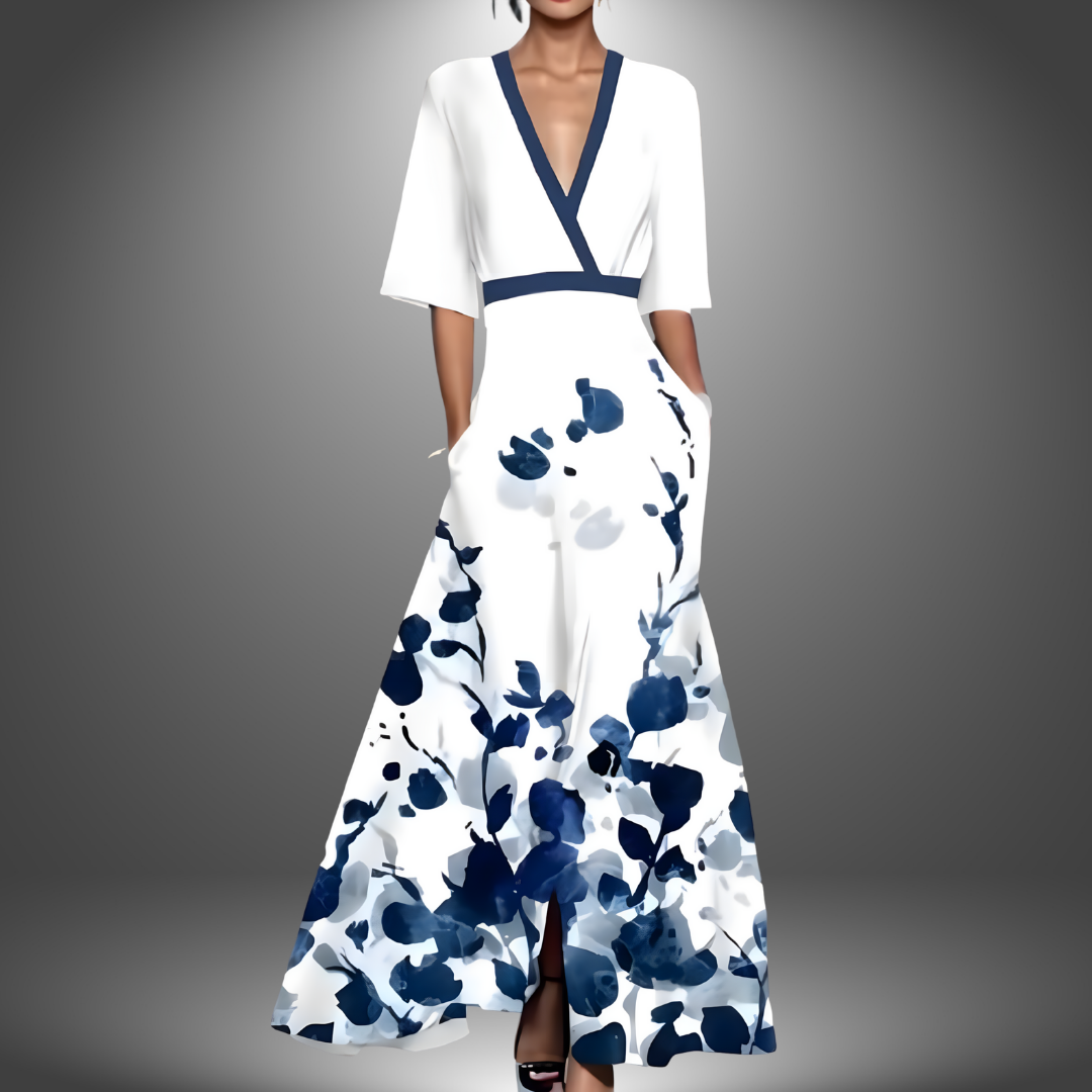 Robe Longue Fleurie pour Femme Chic 1