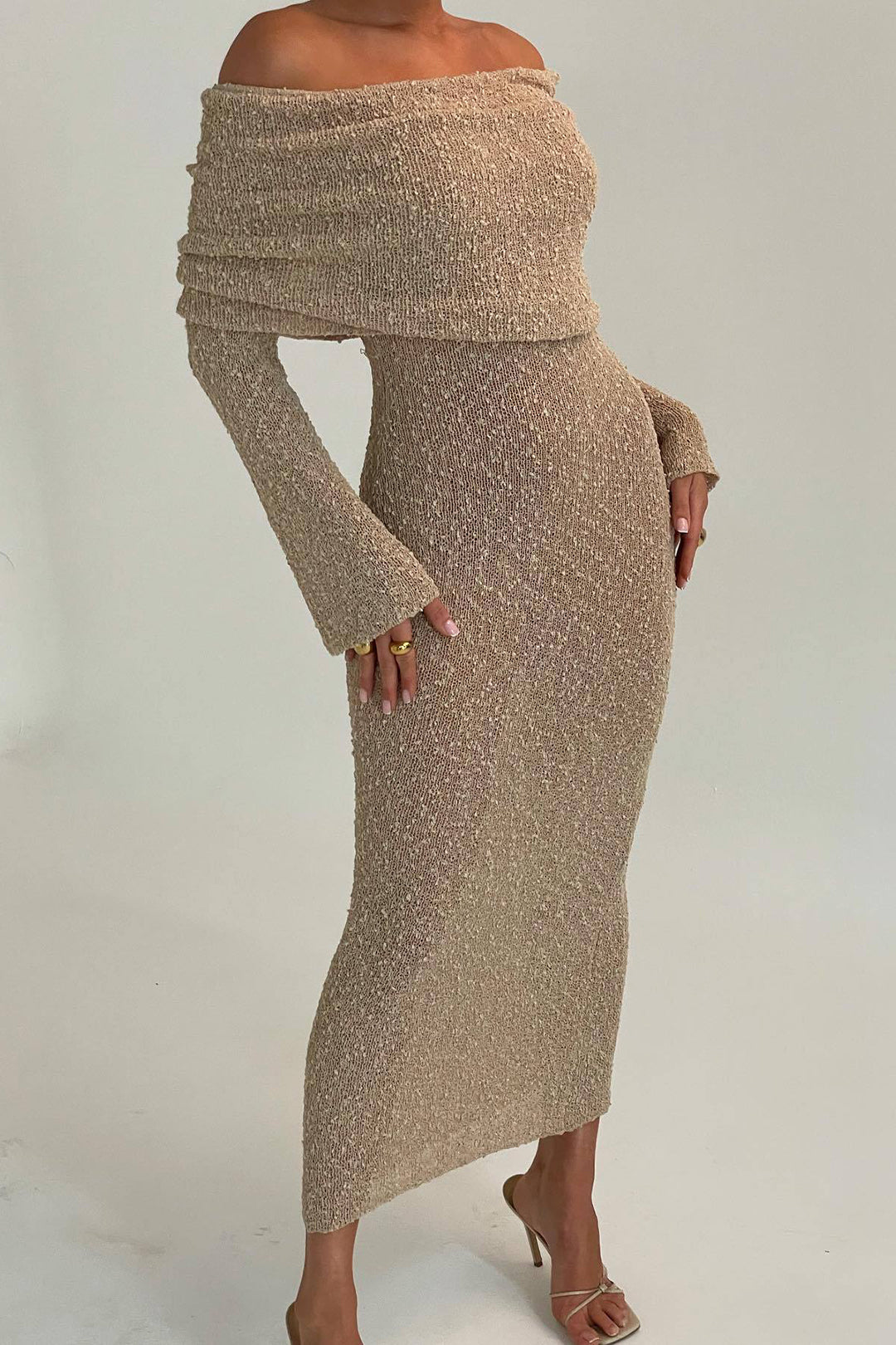 Robe Longue à Épaules Dénudées pour Femme 5
