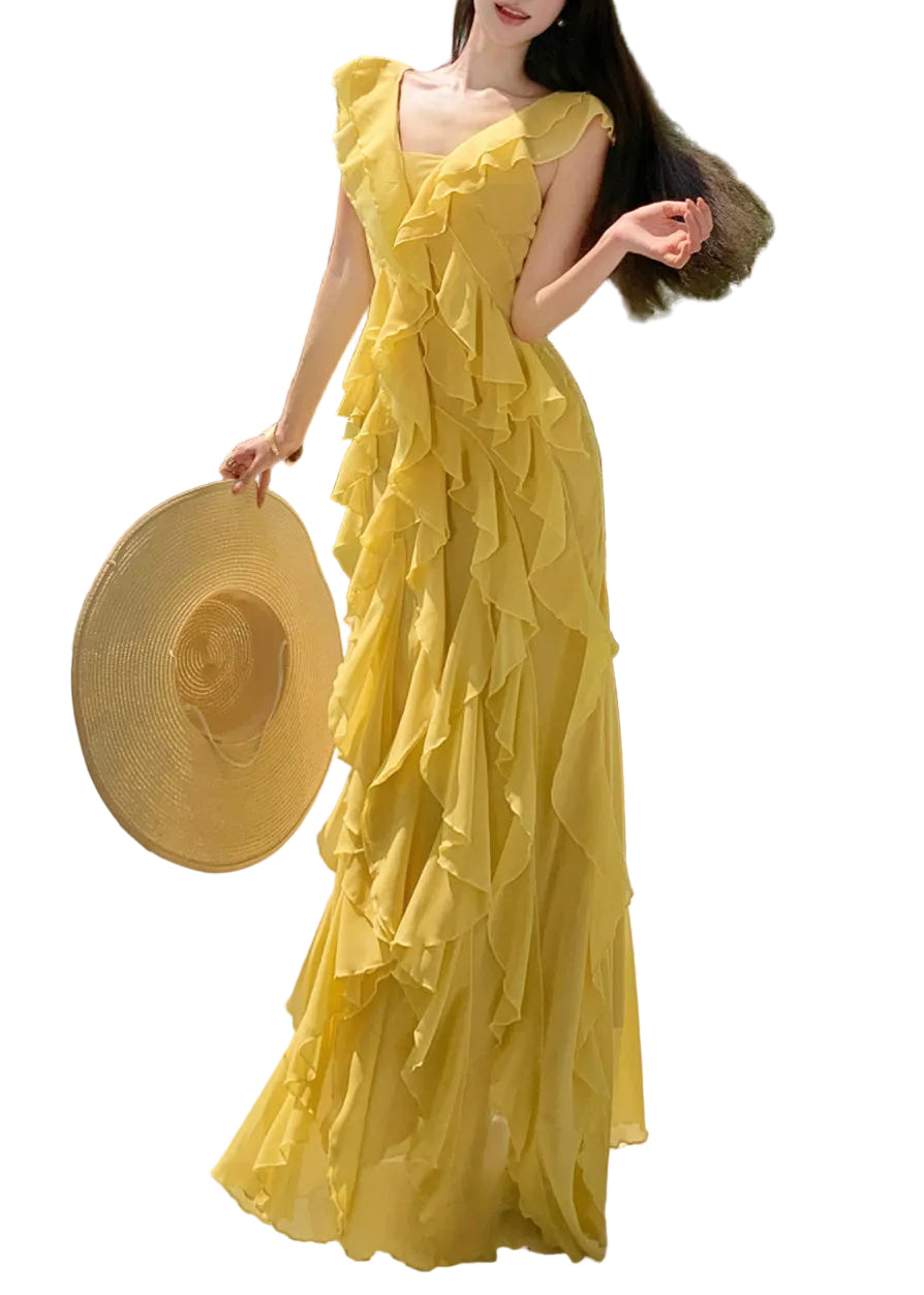 Robe Longue à Volants pour Femmes 0