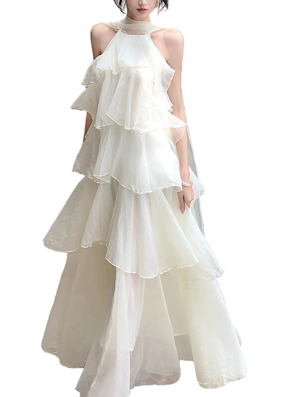 Robe Longue à Volants pour Femmes 0