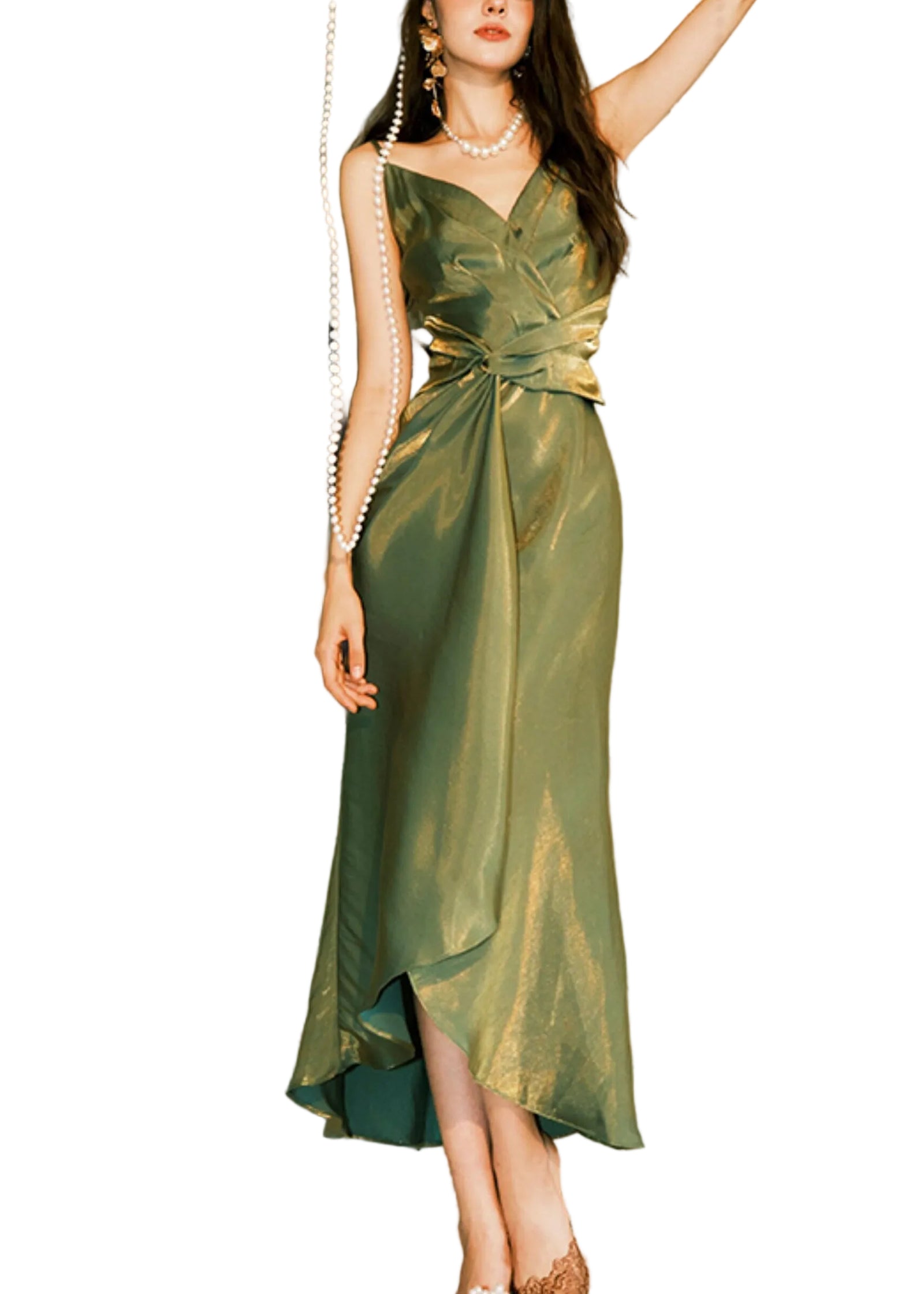 Robe Longue d'Été à Bretelles Spaghetti pour Femmes 0