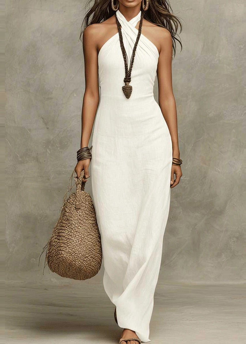 Robe Longue d'Été à Licou pour Femme 1