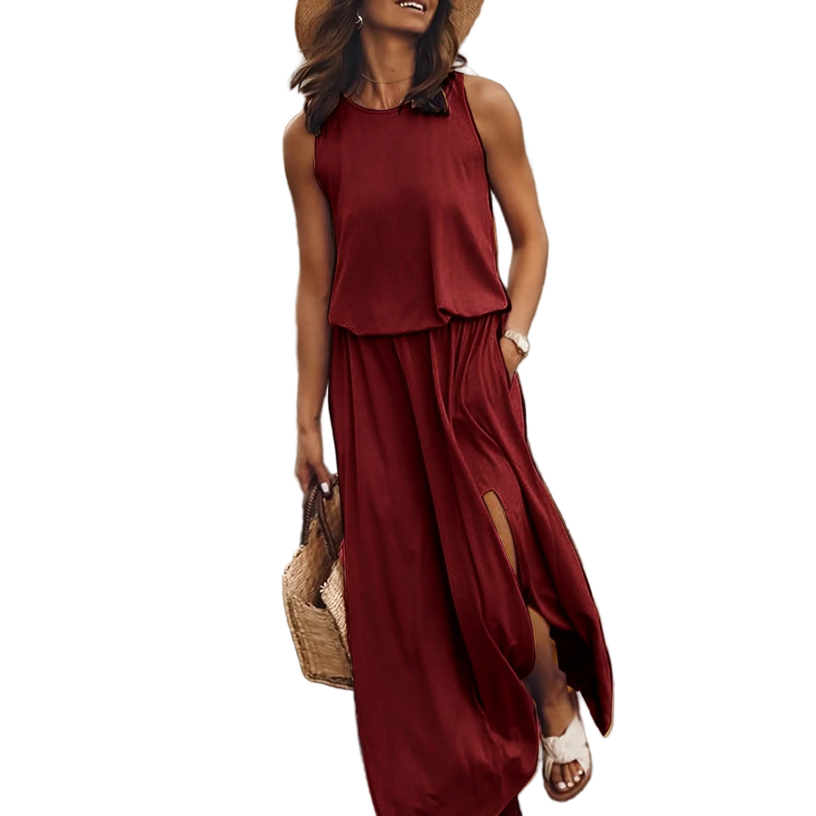 Robe Maxi Longue Fluide pour Femmes Chic 0