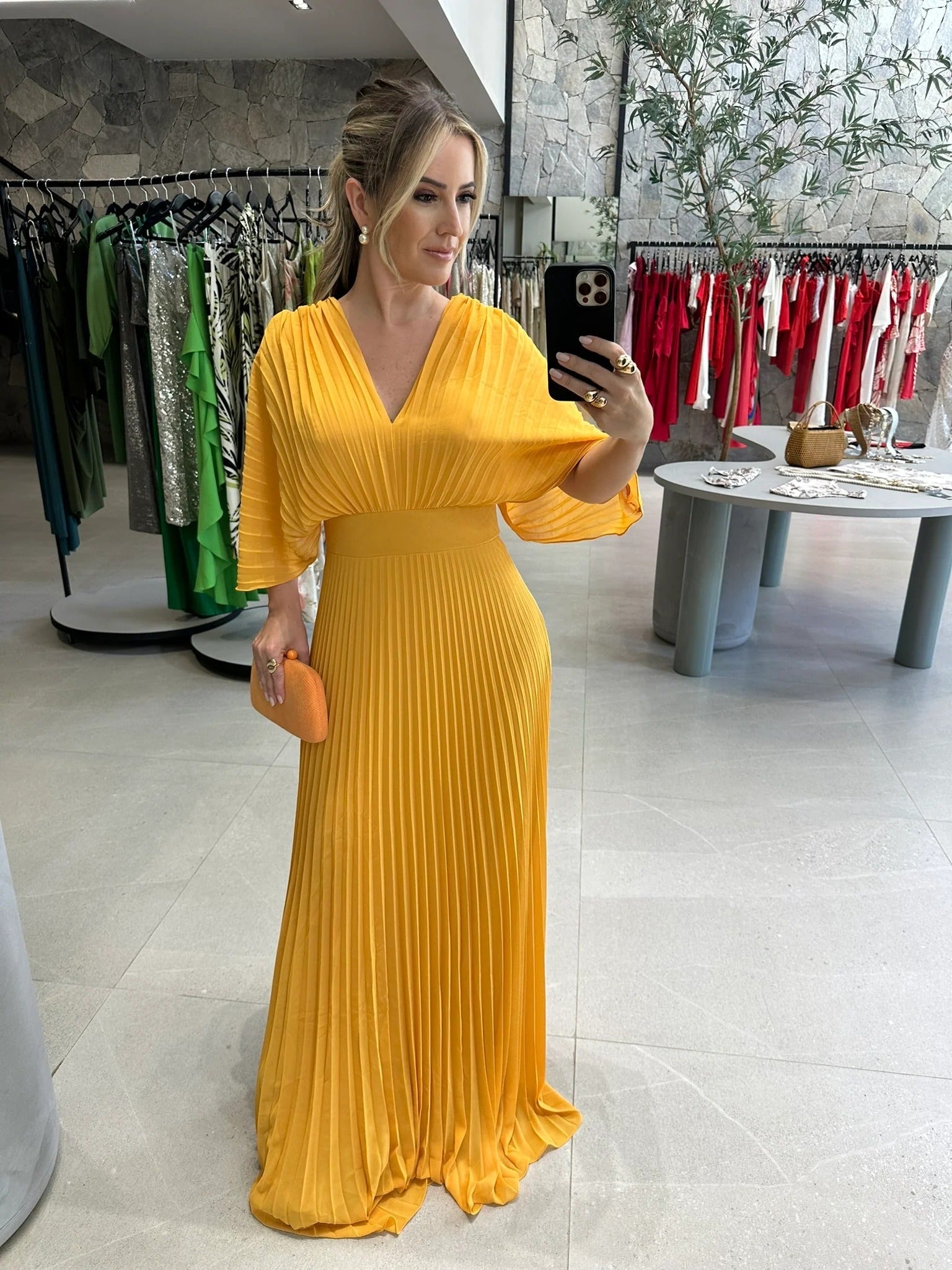 Robe Maxi Plissée Femme Chic 2