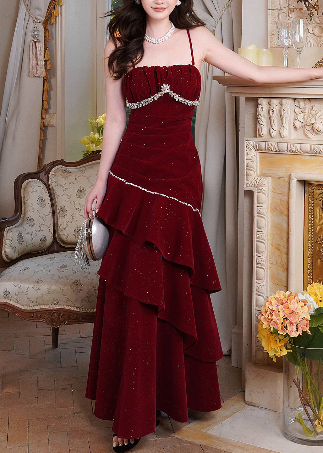 Robe Maxi à Bretelles Spaghetti pour Femme 3