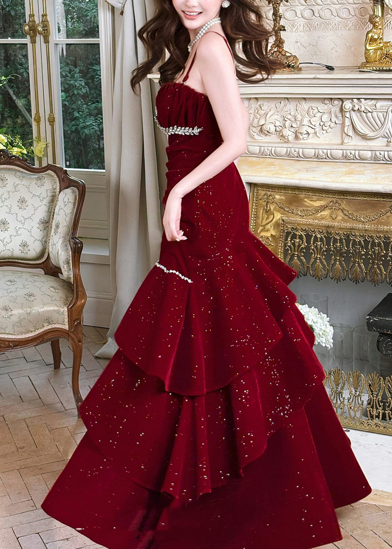 Robe Maxi à Bretelles Spaghetti pour Femme 4