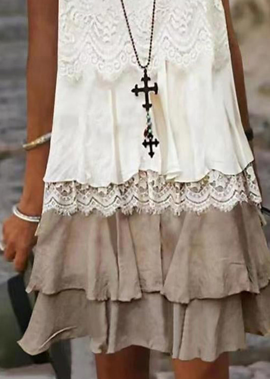 Robe Mi-Longue Décontractée à Col Rond pour Femme 3