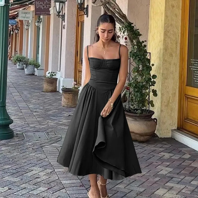 Robe Mi-Longue Sans Manches Pour Femmes 8