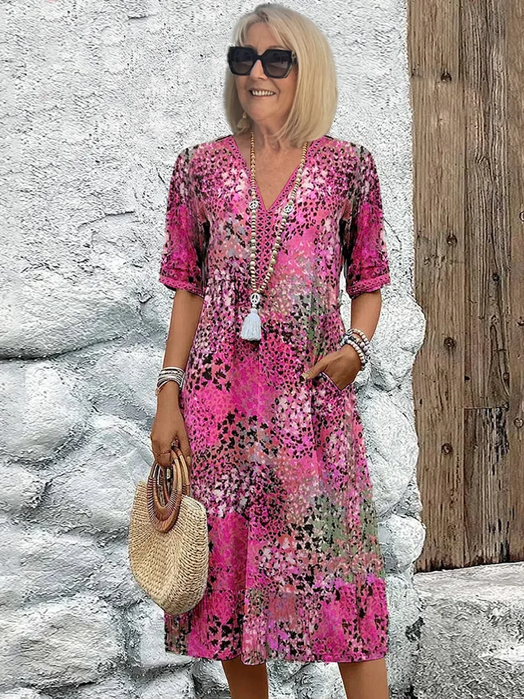 Robe Midi Colorée pour Femmes Chic 2