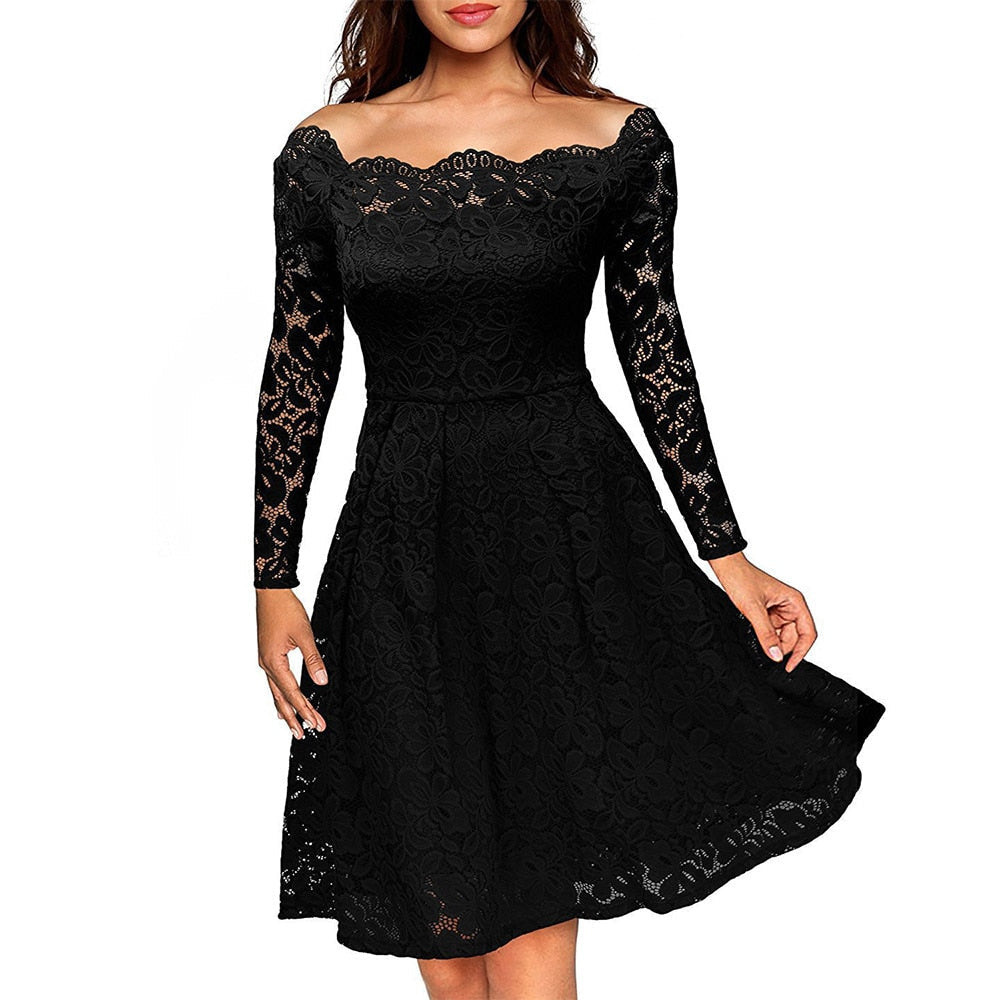 Robe Midi Élégante à Fente pour Femmes 0
