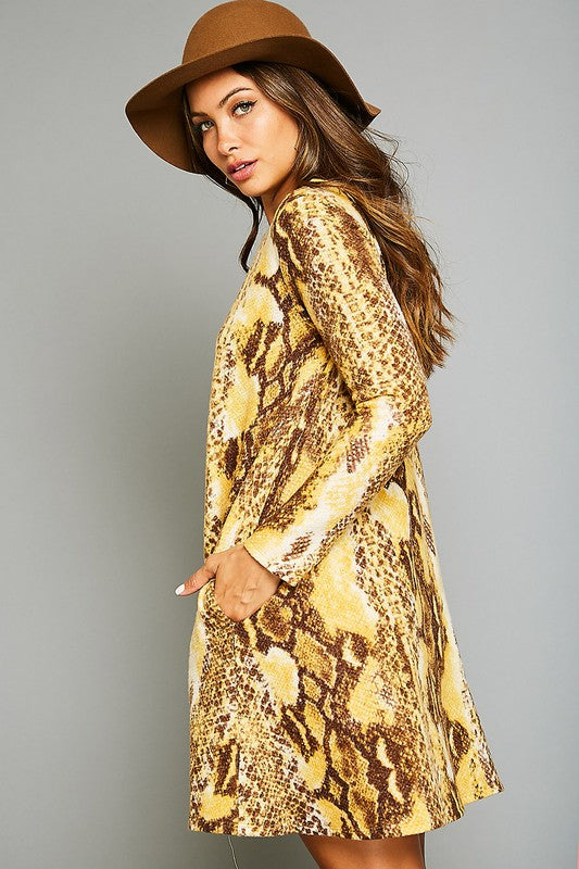 Robe Mini à Imprimé Animal avec Poches pour Femme 2