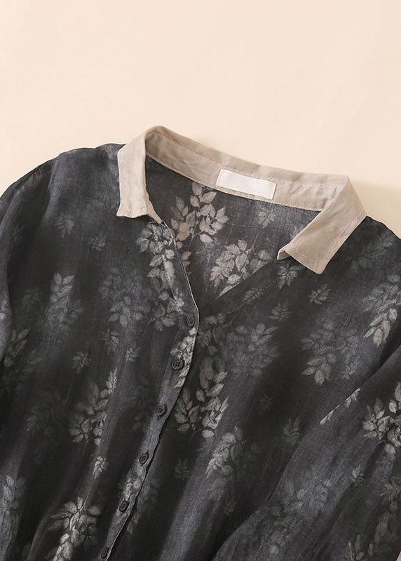 Robe Vintage à Col Claudine pour Femme 1