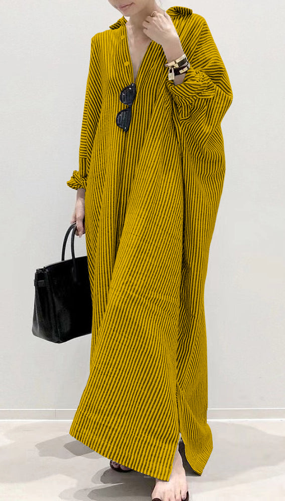 Robe à Col Peter Pan pour Femme à Rayures 6