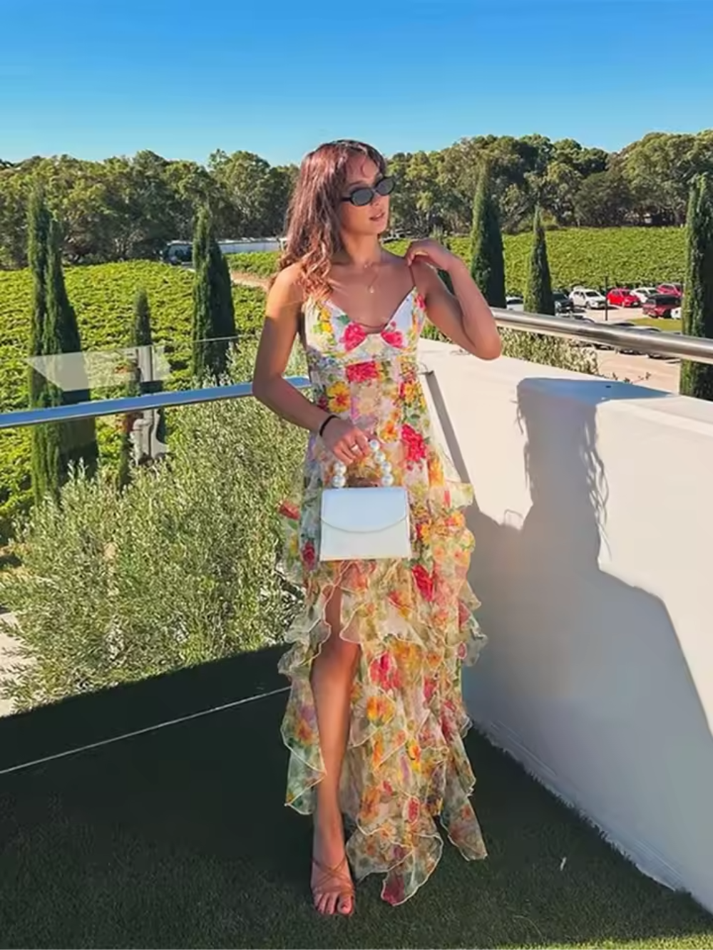 Robe à Fleurs à Volants pour Femmes 9