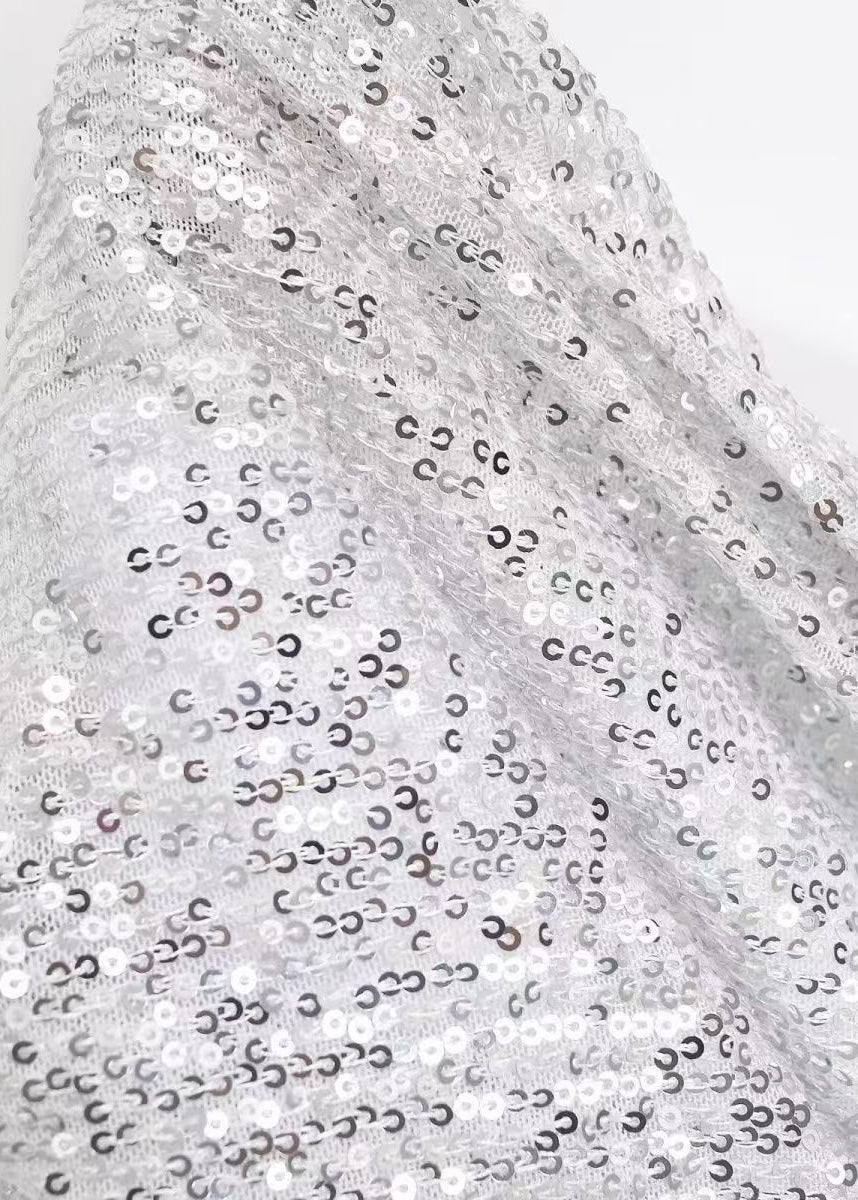 Robe courte femme style enveloppé à paillettes 3