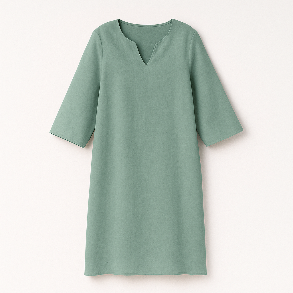 Robe d'Automne à Col en V pour Femmes 2