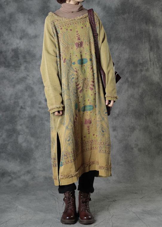 Robe d'Automne en Coton à Col Rond pour Femme 2