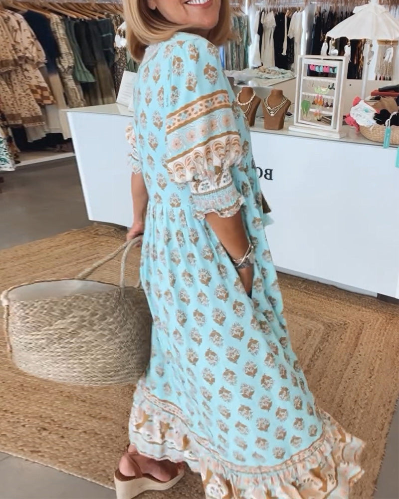 Robe d'Été Femme Aérée Fleurie Chic 6