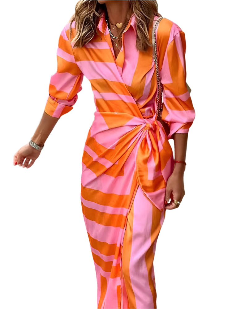 Robe d'Été Femme Élégante en Design Classique 0