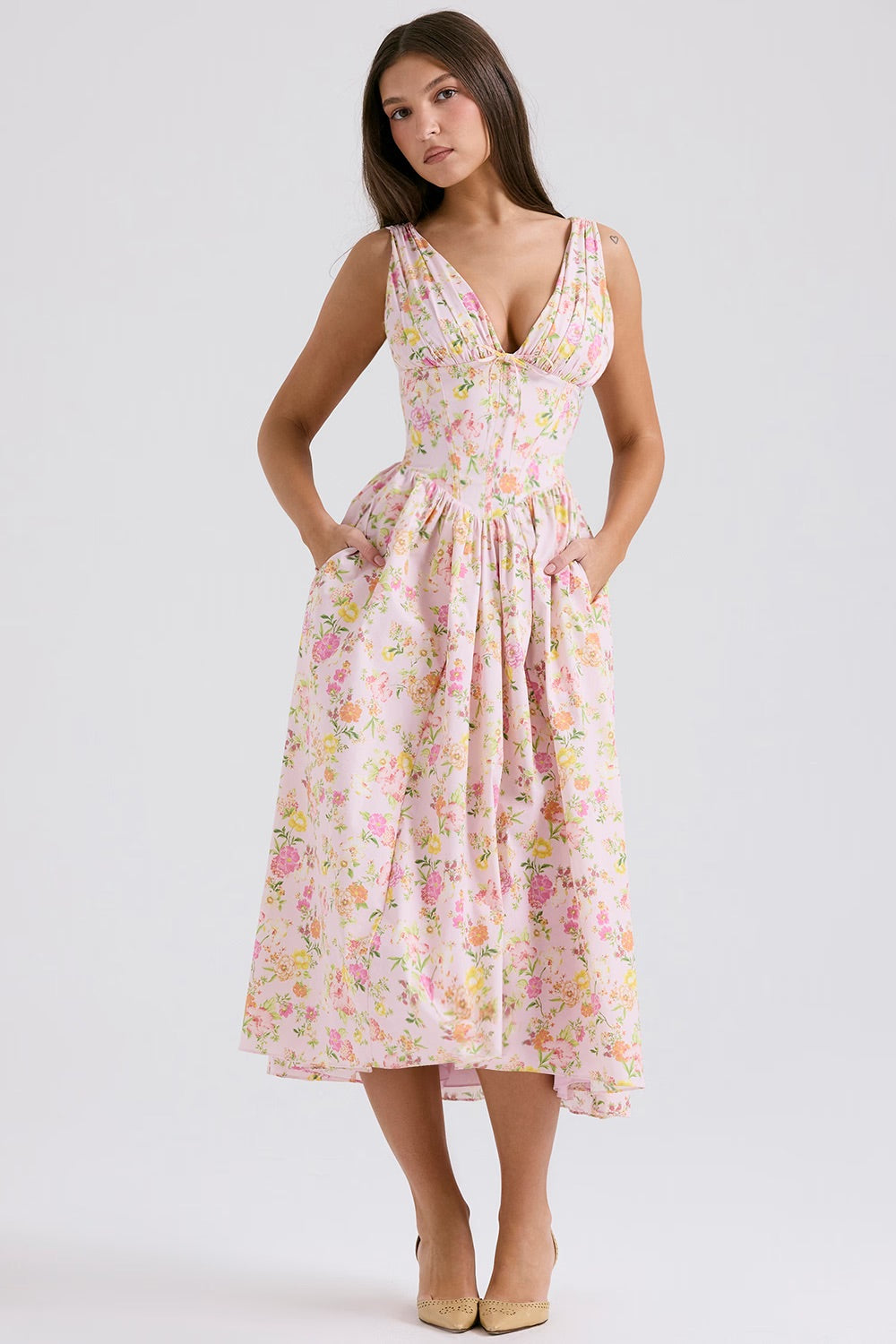 Robe d'Été Fleurie Femme Chic 1