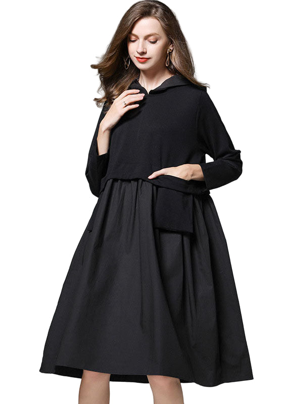 Robe d'automne à manches longues avec poches 0