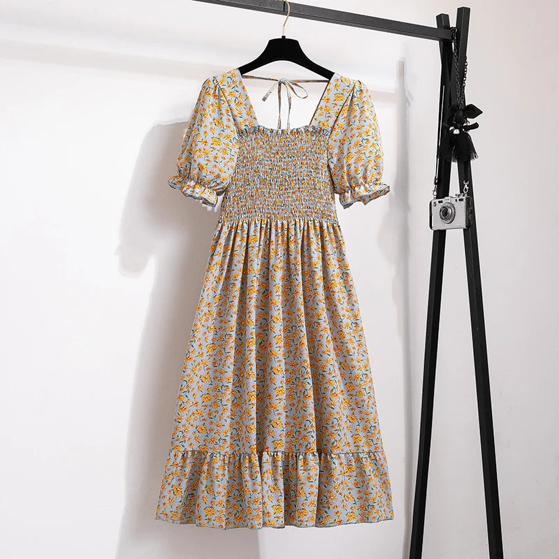 Robe d'été Bohème à Manches Courtes 13