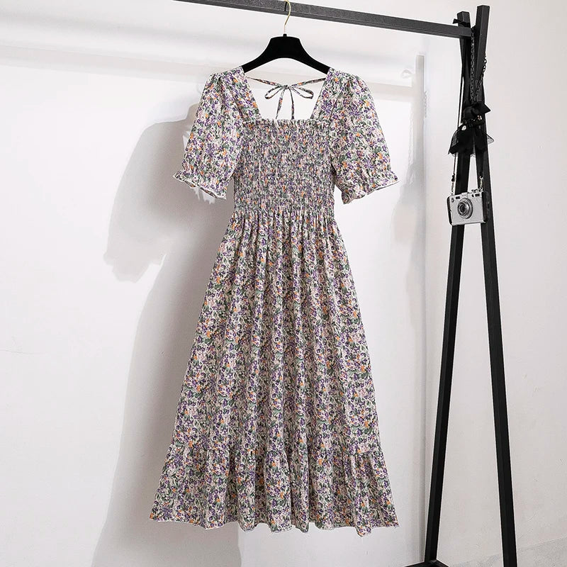 Robe d'été Bohème à Manches Courtes 16