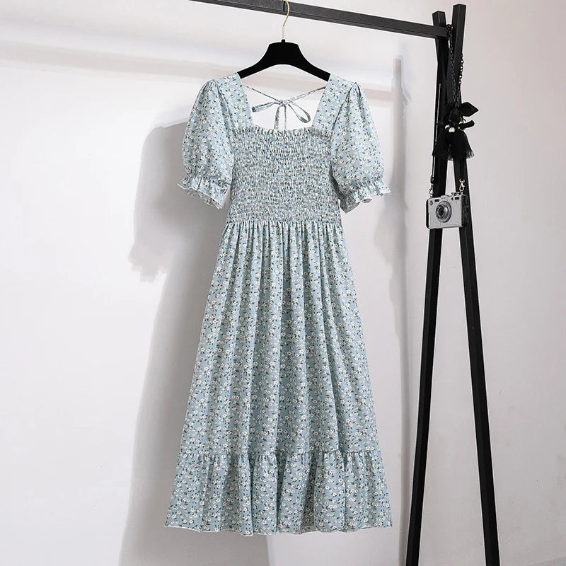 Robe d'été Bohème à Manches Courtes 7