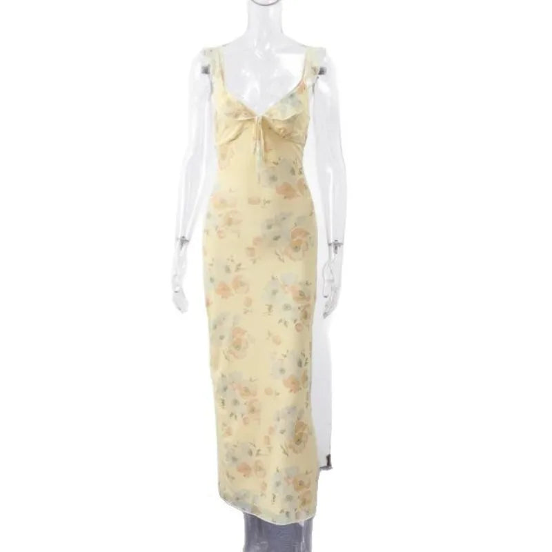 Robe d'été Femme Imprimé Floral Chic Sans Manches 3