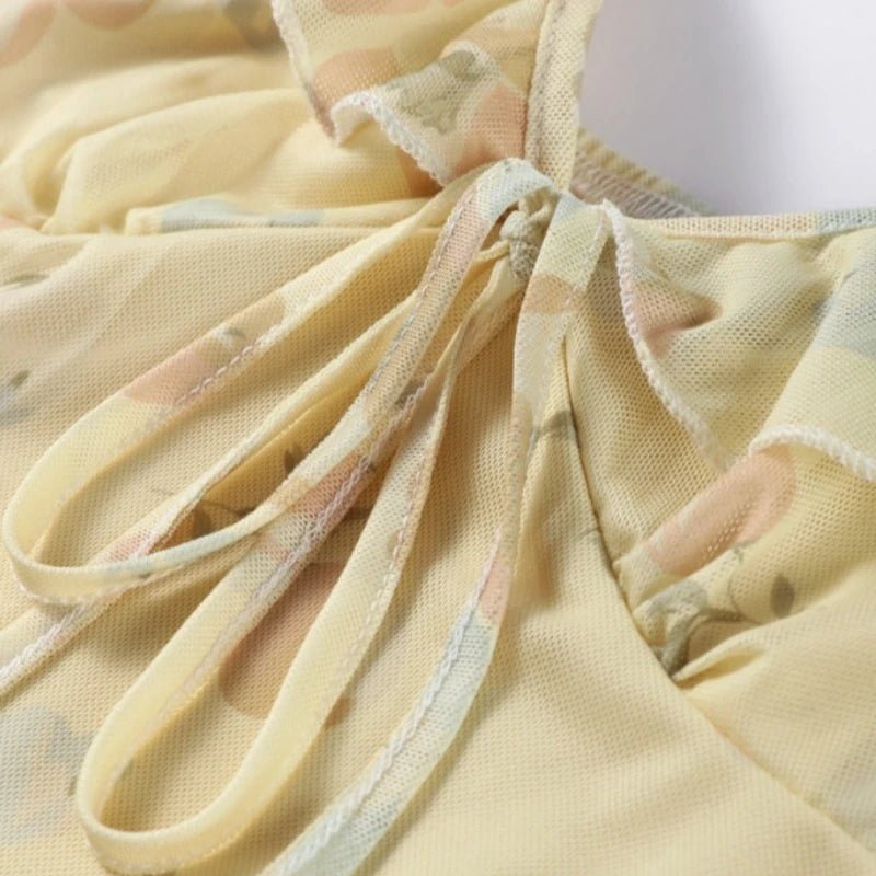 Robe d'été Femme Imprimé Floral Chic Sans Manches 5