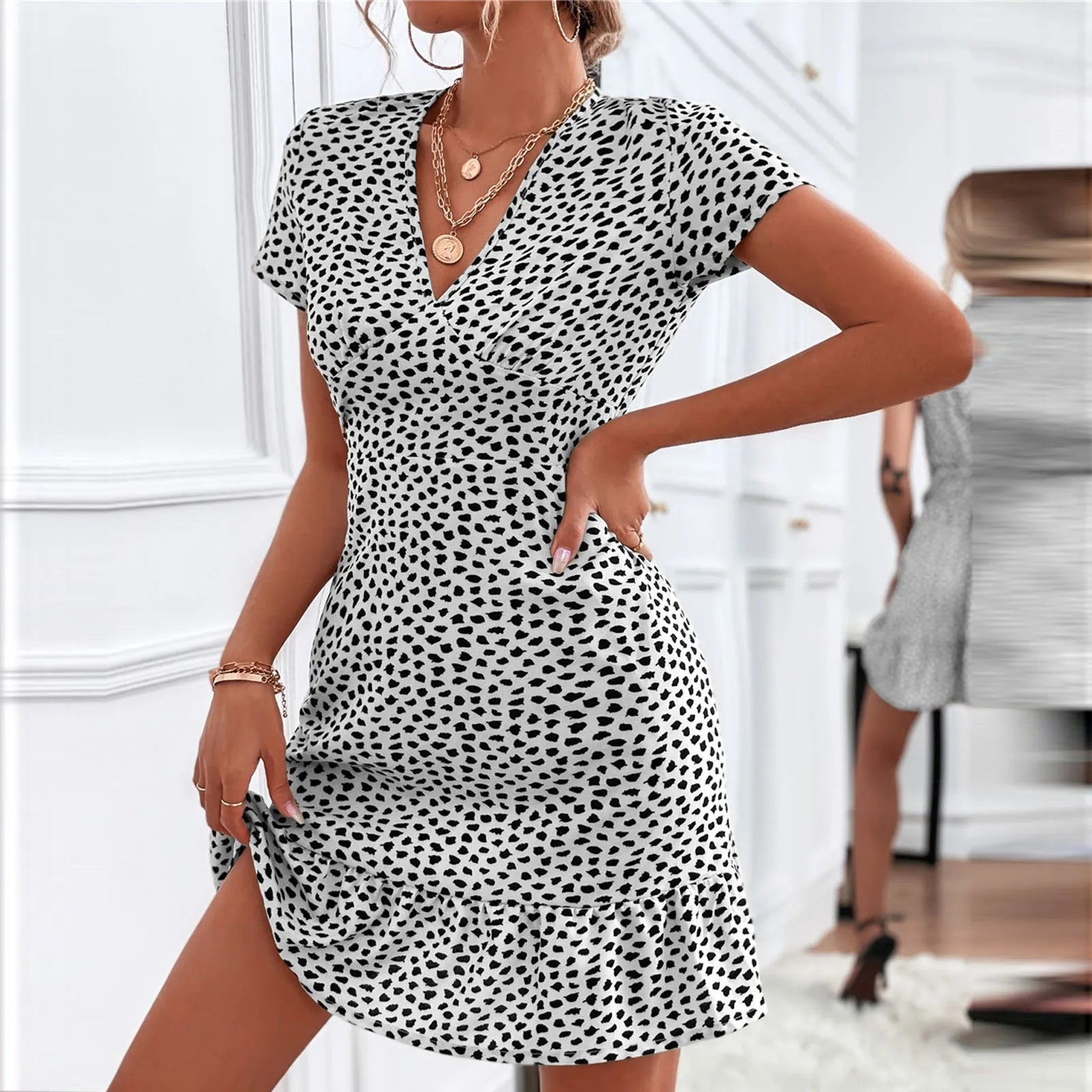 Robe d'été Femme Imprimé Floral Décontractée 8