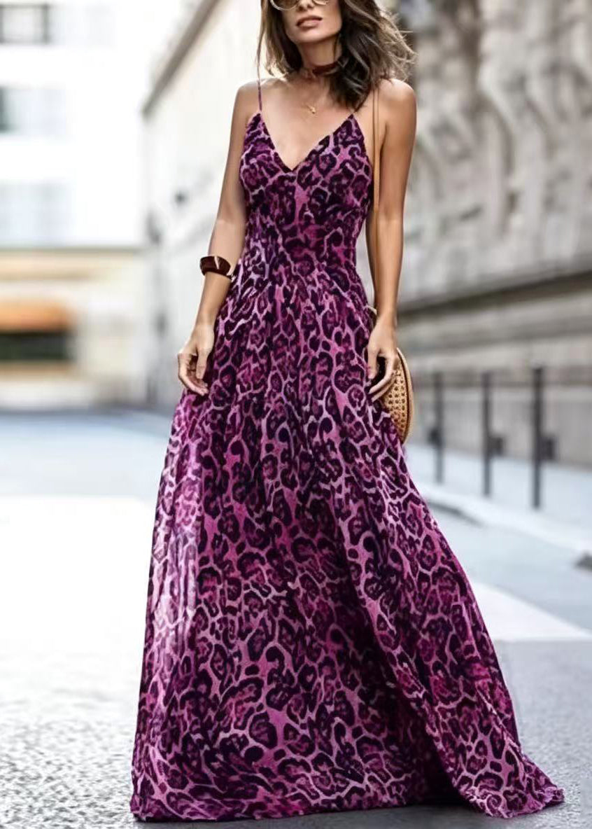 Robe d'été Femme Imprimée Col en V Fluide 0