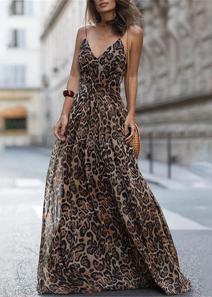 Robe d'été Femme Imprimée Col en V Fluide 1
