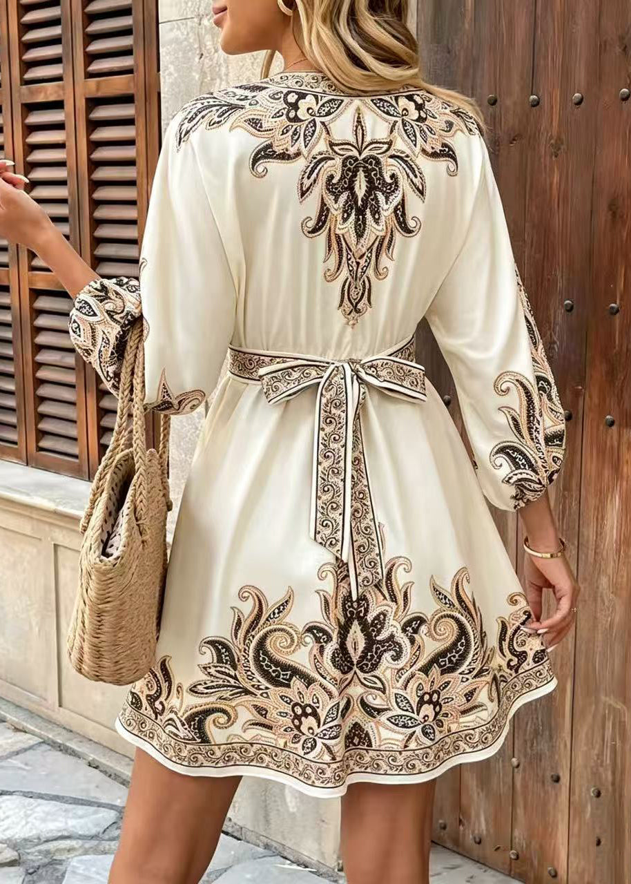 Robe d'été Femme Imprimée Taille Cintrée 3