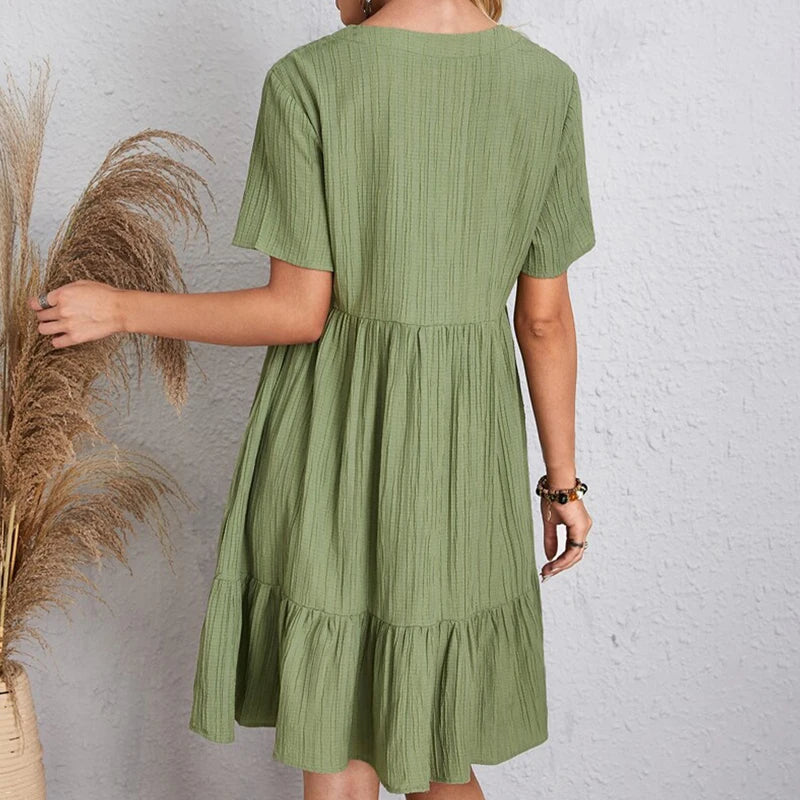 Robe d'été Femme Mini à Volants Chic 5