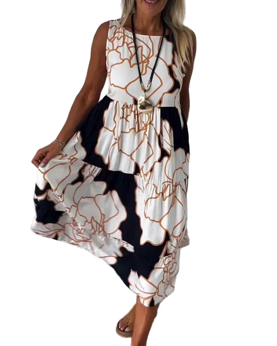Robe d'été Femme Sans Manches Chic 0
