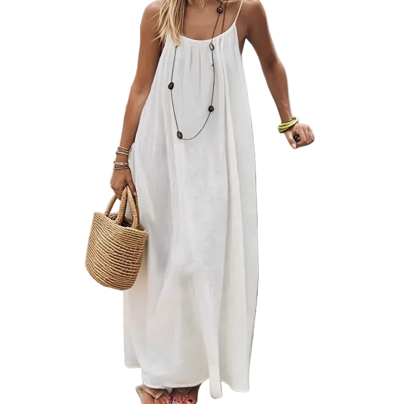 Robe d'été Femme à Bretelles Spaghetti Décontractée 0