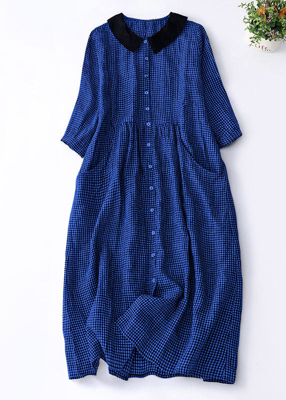 Robe d'été à col claudine en patchwork 5