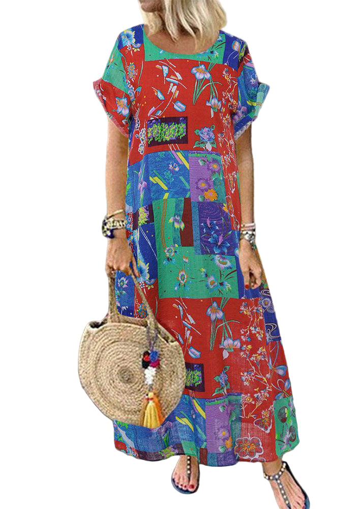 Robe d'été à imprimé bohème pour femmes 0