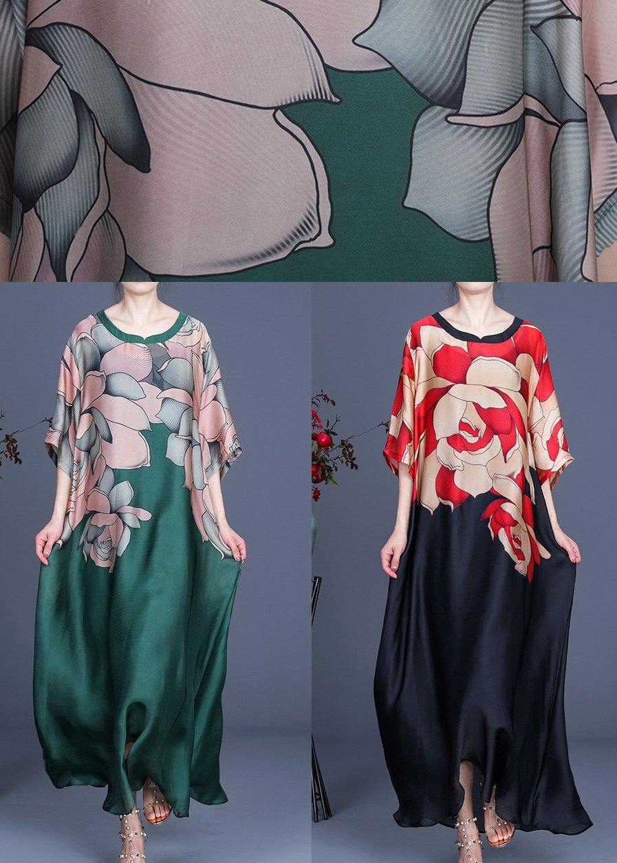 Robe d'été à imprimé rouge pour femmes en grande taille 4