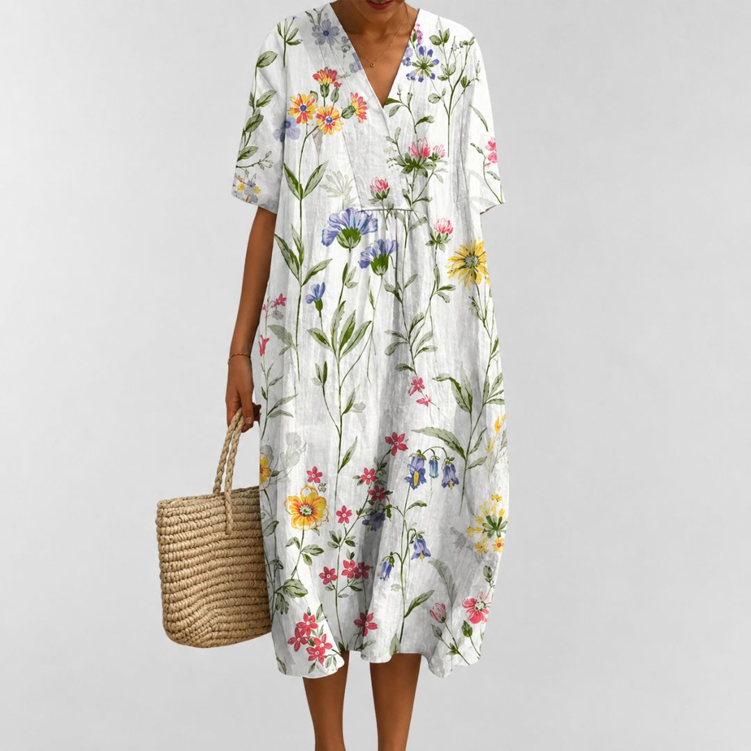 Robe d'été ample à fleurs pour femme 1