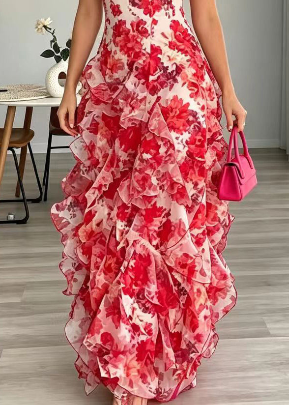 Robe d'été femme à bretelles fines et col en V imprimé 4