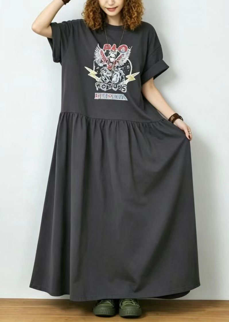 Robe d'été femme style bohème à ourlet large 1