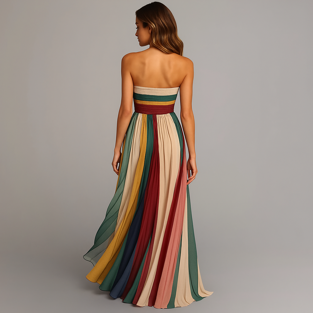 Robe de Fête Femme Longue à Plis pour Nouvel An et Célébrations 3