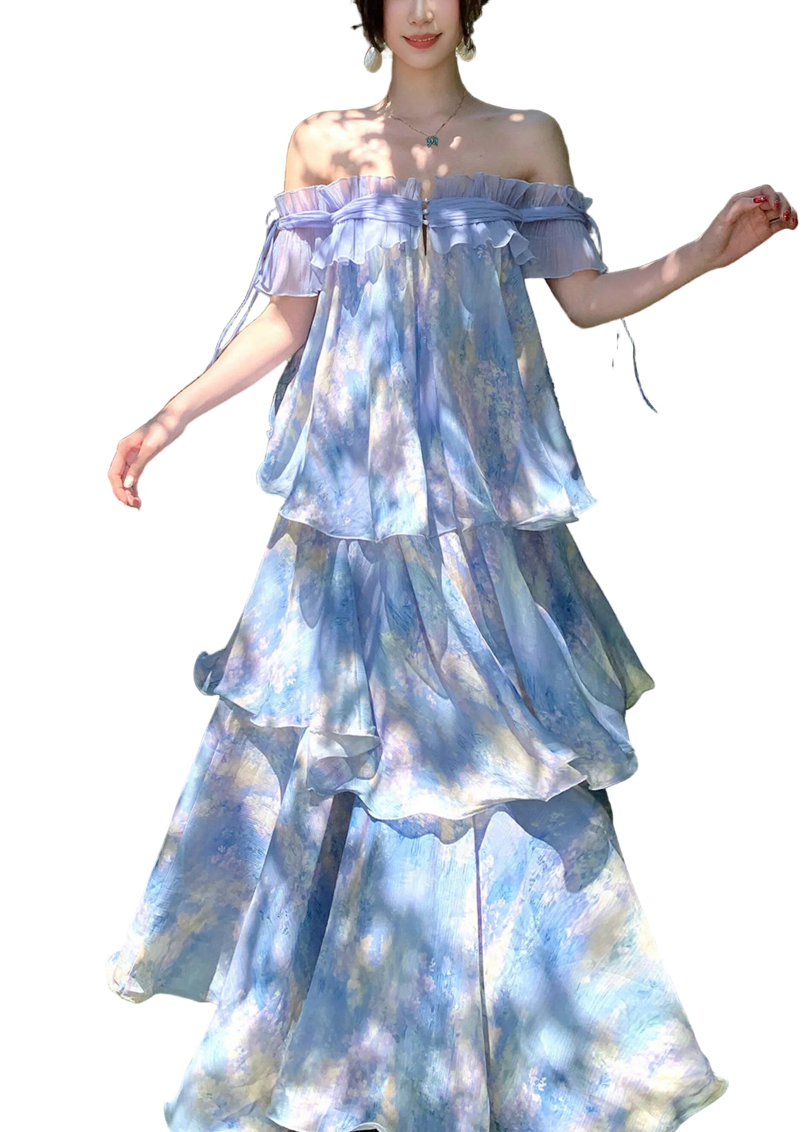 Robe de Plage Longue Imprimée 2